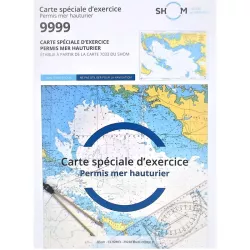 CARTE MARINE D EXAMEN N°9999 PLI PERMIS MER HAUTURIER