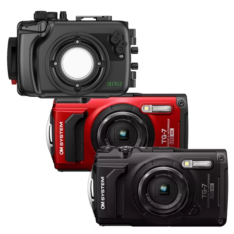 Boîtier étanche Sea Frogs Pour Olympus TG-7 - Résistant à 60m - Grand Angle - Noir - Idéal Plongée Et Sports Aquatiques