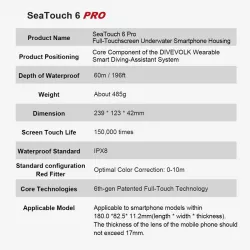 Caisson étanche smartphone SeaTouch 6 Pro - Divevolk