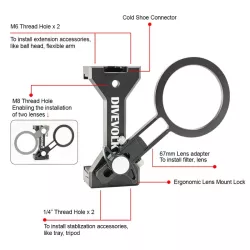 Pince SeaTouch 6 Pro avec adaptateur 67 mm - Divevolk